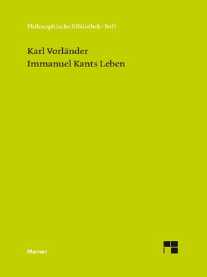 cover image of Immanuel Kants Leben